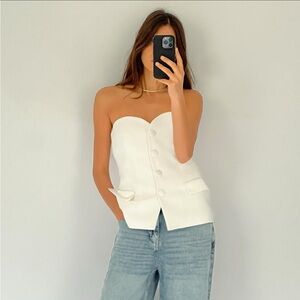 Zara mixed satin effect bustier